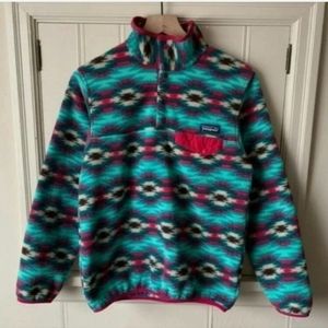 Patagonia Synchilla Snap-T Fleece Pullover Wild Desert Beryl Green Size Large